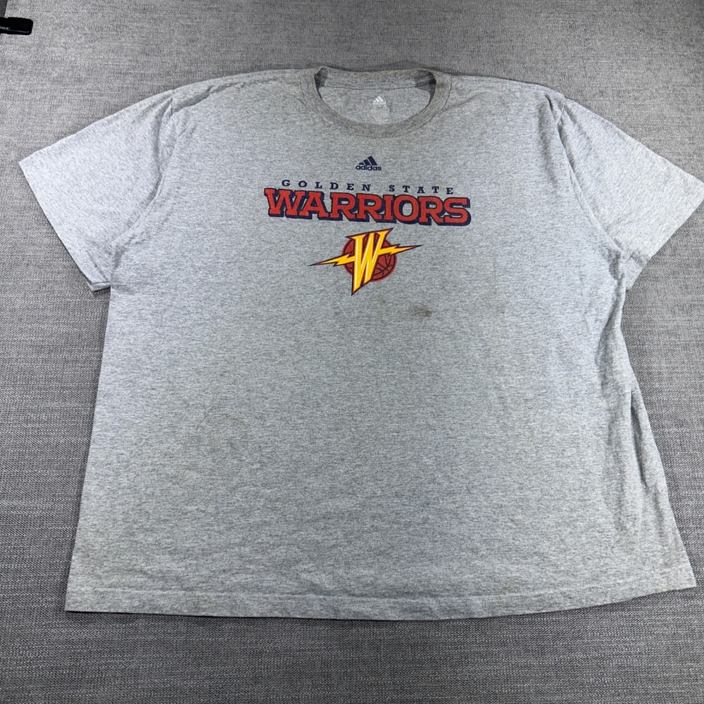 Adidas Golden State Warriors T-Shirt Mens 2XL Gray Good NBA Basketball‎ Graphic